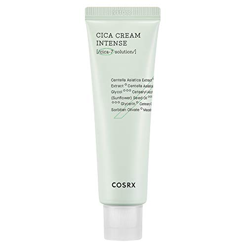 COSRX Pure Fit Cica Intensive Cream 1.7 oz/ 50 mL | For Dry Sensitive Skin, Centella Asiatica Face Moisturizer Recommended for Acne-Prone Skin, Reduce Redness, Not Tested on Animals, Korean Skin Care