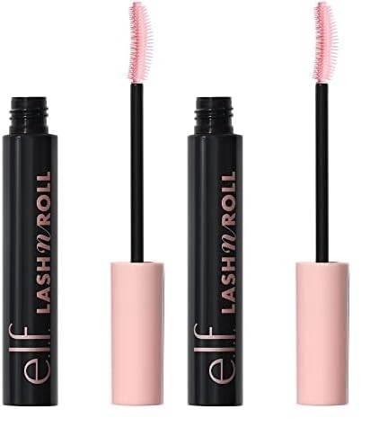 e.l.f. Lash 'N Roll Mascara, Curling Mascara For Visibly Lifted Lashes, Lifts & Separates Lashes. Long-Lasting Formula, Vegan & Cruelty-Free, Black (Pack of 2)