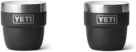 YETI Rambler 4 oz Stackable Cup, Stainless Steel, Vacuum Insulated Espresso/Coffee Cup, 2 Pack
