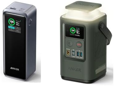 Anker Prime Power Bank, 27,650mAh 3-Port 250W Portable Charger (99.54Wh) Smart App Power Bank Power Station 60,000mAh,Portable Outdoor Generator 87W with Smart Digital Display
