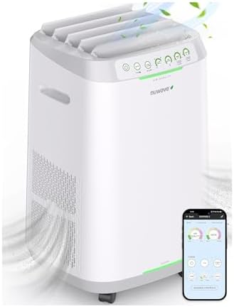 Nuwave OxyPure ZERO Air Purifier with Washable and Reusable Bio Guard Tech Air Filter, Large Room Up to 2002 Ft², Air Quality Monitor, 0.1 Microns, 100% Capture Irritants like Smoke, Dust, Pollen