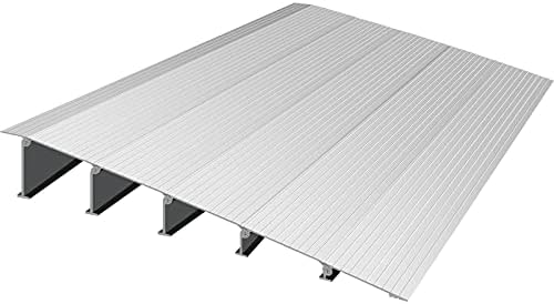 VEVOR Door Threshold Ramp, 5" Rise Door Ramp Aluminum Threshold Ramp for Doorways Rated 802 lbs Load Capacity, Adjustable Entry Ramp for Wheelchairs, Scooters, and Power Chairs