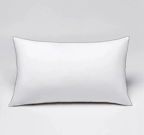 Luxury High Fill Power Goose Down Pillow 700Fill, Breathable Cotton Shell, Orthopedic Support for Back, Stomach Side Sleepers, Standard Size Bed Pillows 20"x26", 1 Pack