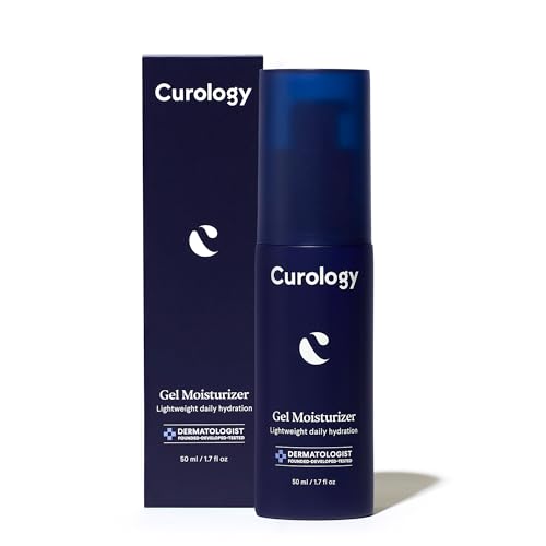 Curology Gel Face Moisturizer, Lightweight Daily Face Lotion for Oily, Dry or Sensitive Skin, with Hyaluronic Acid, Fragrance Free, 1.7 fl oz