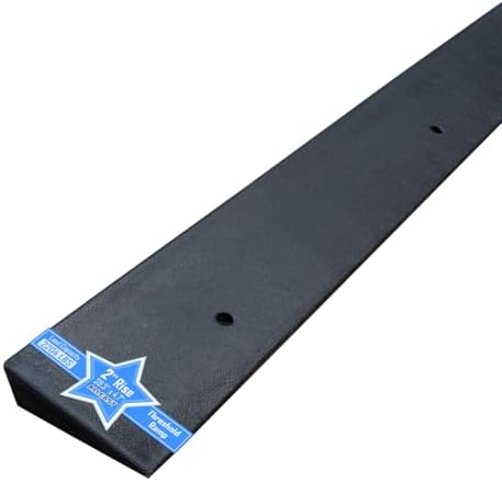 2.0'' Rise Rubber Threshold Ramp - 2204 LBS Capacity, Non-Slip, Cuttable & Adjustable - Handicap Ramp for Wheelchair Scooter Stroller - Driveway Curb Ramps for Doorways 2.0" Rise (39.3"x4.7")