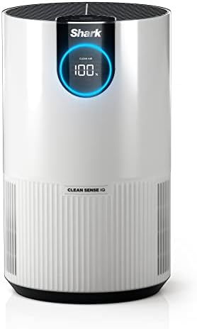Shark Air Purifiers for Bedroom, Office, Dorm, Small Room, HEPA Air Filter, Odor Eliminator, Covers Up To 500 SQ FT, Air Filtration Removes Smoke, Dust, Allergens, Pet Dander, and Pollutants, HP102