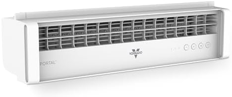 Vornado PORTAL Window Fan with 3 Speeds, Reversible Exhaust Mode, Weather Resistant, Window Fan For Kitchen, Bedroom, Home, Low Profile, White