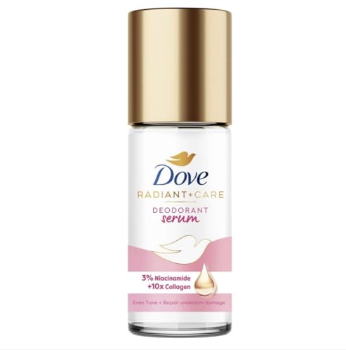 Dove Radiant + Care : Deodorant Serum with 3% Niacinamide + 10x colllagen for even tone + Deep Renew
