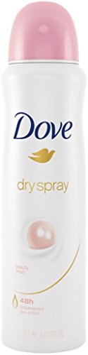 Dove Dry Spray Antiperspirant, Beauty Finish 3.8 oz (Pack of 5)