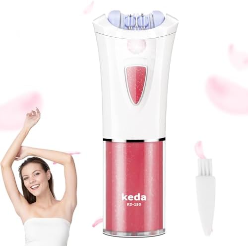 Flawless Facial Hair Remover for Women,Portable Bikini Epilator Painless hair removal device,Electric Face Razor with LED Light,Shaver Razor Hair Remover for Lips, Chin, Armpit, Peach Fuzz,Neck, Cheek