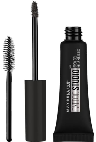 Maybelline TattooStudio Waterproof Eyebrow Gel Makeup, 264 BLACK, 1 Count