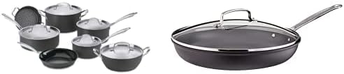 Cuisinart GreenGourmet Hard Anodized 12-Piece Cookware Set with 12-Inch Skillet and Glass Cover