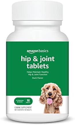 Amazon Basics Dog Hip & Joint Chewable Tablets, Duck Flavored, 90 Count (Previously Solimo)
