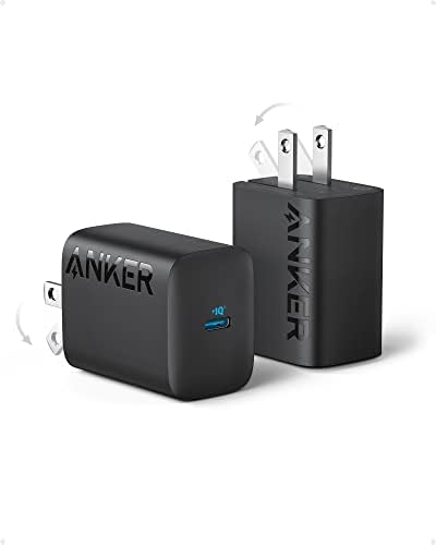 Anker 30W USB-C Charger, Anker 312 Charger with Compact & Foldable Design, 2-Pack 30W Fast Charger for iPhone 14/13/12 Series, Samsung S23, MacBook Air, Pixelbook, iPad Pro, & More Cable Not Included