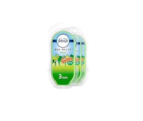 Febreze Original Gain Wax Melts, 3 Packs of 6 Wax Melt Warmer Cubes per Pack, Each pack is 2.5 OZ of Air Freshener