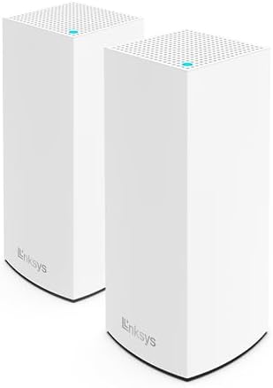 Linksys Atlas Pro 6 WiFi Router - AX5400 WiFi 6 Router - Dual-Band Mesh Wifi System - WiFi 6 Mesh Routers for Wireless Internet - Connect 60+ Devices, 5,400 sq ft, MX5502 2-Pk