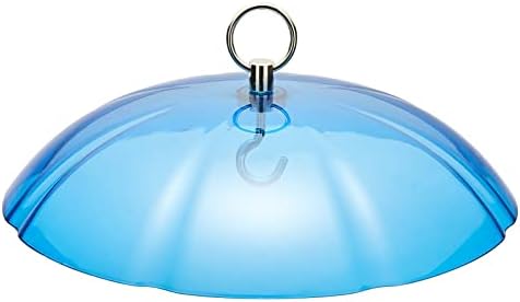 Kingsyard Plastic Weather Protective Dome Cover for Hanging Bird Feeders, Weather Guard & Easy to Clean, Blue