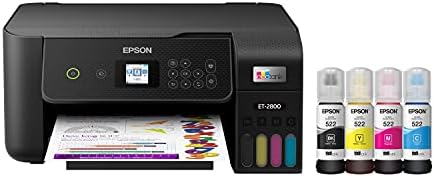 Epson EcoTank ET-2800 Wireless Color All-in-One Cartridge-Free Supertank Printer with Scan and Copy – The Ideal Basic Home Printer - Black, Medium