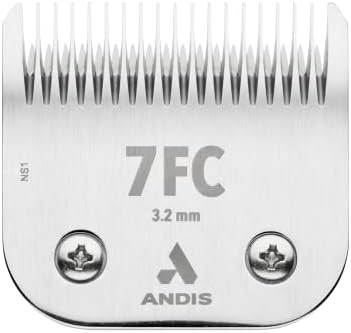 Andis 72605 Ceramic Edge Detachable Steel Pet Clipper Blade β Carbon Infused with Ceramic Cutting Technology & Rust Resists - Extended Long Life with Cutting Length of 1/8-Inch - Size-7FC, Chrome