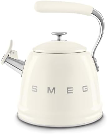 SMEG Retro Stovetop Whistling Kettle – 2.4Q (Cream)