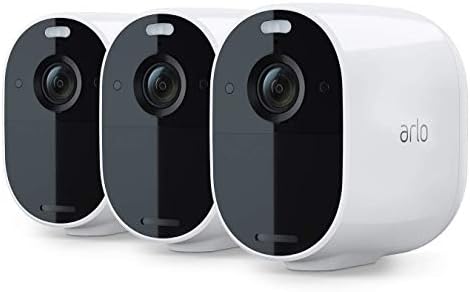 ARLO Arlo VMC2330-100NAR Essential Spotlight Wireless 3 Camera Kit – 1080p, White(Renewed)