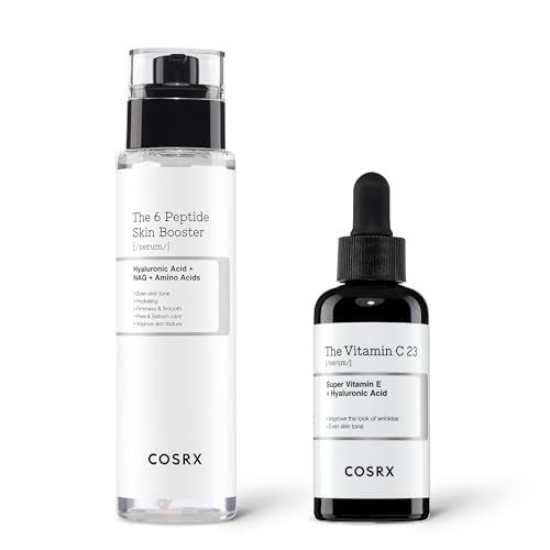 COSRX Vitamin C 23% Peptide Booster Set- Radiance Boosting Kit with Vitamin C, Vitamin E, Hyaluronic Acid, & 6 Peptides, Korean Skin Care