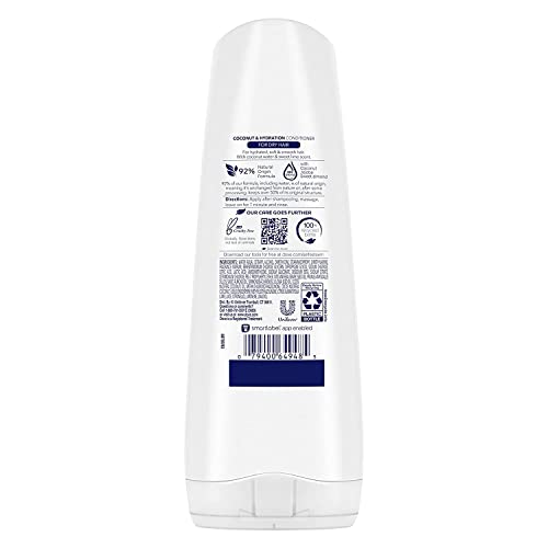 Dove Nutritive Solutions Coconut & Hydration Conditioner, 12 fl oz (Pack of 2)