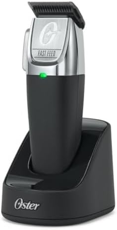 Oster Professional Fast Feed Cordless Clipper Black, Clippers Ideal for Cutting and Fading All Hair Types, Including Thick, Thin, Tangled, Wet, or Dry