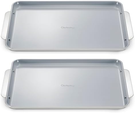 Caraway Non-Stick Ceramic Large Baking Sheet Sheet - Naturally Slick Ceramic Coating - Non-Toxic, PTFE & PFOA Free - Perfect for Baking, Roasting, and More - Large (18" x 13") - Gray