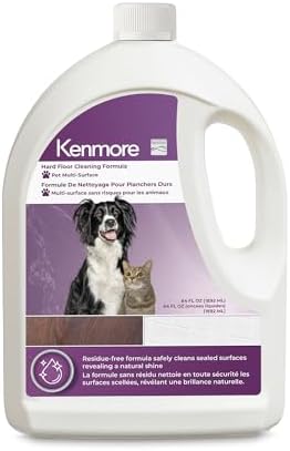 Kenmore KS1020 Pet Multi-Surface Hard Floor Cleaning Formula, 64 fl oz, Designed for hardwood, tile, laminate, and vinyl floors