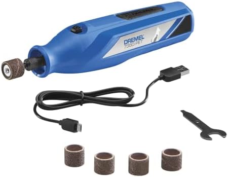 Dremel 7350-PET 4V Pet & Dog Nail Grinder, Easy-To-Use & Safe Nail Trimmer, Professional Pet Grooming Kit - Works on Large, Medium, Small Dogs & Cats