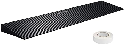 VEVOR 1.2" Rise Cuttable Threshold Ramp for Sweeping Robot, 35.4" Wide Natural Rubber Wheelchair Ramp, Non-Slip Solid Rubber Ramp with Double-Sided Tape for Doorways,Driveways,Bathroom,Smooth Tile