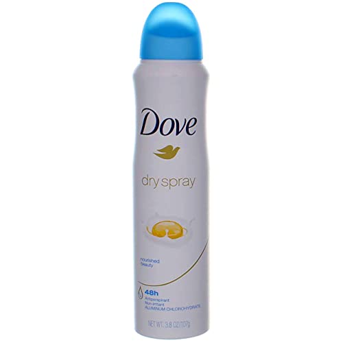 Dove Dry Spray Antiperspirant, Nourished Beauty 3.80 oz (Pack of 2)