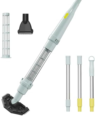 Lydsto S1 Lite Cordless Spa Hot Tub Vacuum Cleaner – 90-Min Runtime, Powerful 20W Brushless Motor, Includes 3 Aluminum Poles, Lightweight Handheld Pool Vacuum to Clean Small Debris Types, Silver