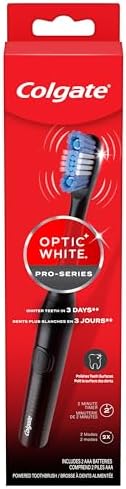 Colgate 360 Optic White Pro-Series Battery Black Toothbrush