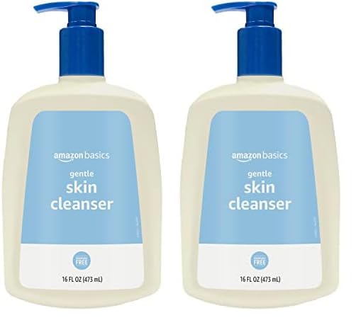Amazon Basics Daily Facial Cleanser For Gentle Skin, Unscented, 16 Fl Oz (Pack of 2)