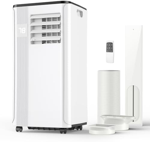Portable Air Conditioners - 2025 Upgraded 10000 BTU Portable AC for Room up to 450 Sq. Ft, 3 in 1 AC Unit with 24H Timer, Smart Sleep Mode, Remote Control, Air Cooler for Bedroom Kitchen Small-Rooms