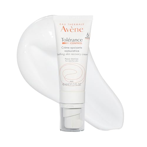 Avène Tolerance Control Soothing Skin Recovery Cream, for Hypersensitive Dry Skin, Restores Skin Barrier, Calms sensations of skin discomfort, Sterile Pump, Face Moisturizer, Fragrance-Free 1.3 Fl Oz