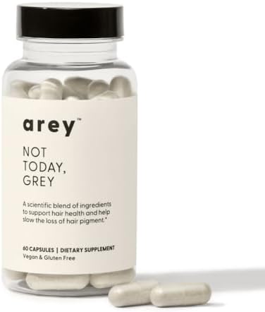 Not Today, Grey Daily Hair Supplement | Slows Grey Hair Growth & Repigment | Promotes Healthier, Thicker Hair | Biotin, B +D Vitamins & Proprietary Complex | Vegan & Gluten Free (1 Month Supply)