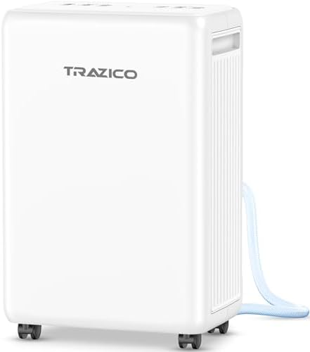 2000 Sq.ft Dehumidifier for Basement, Trazico 30 Pint Dehumidifiers for Home Large Room Bedroom Bathroom with Drain Hose, Intelligent Humidity Control, 3 Modes, 24H Timer, Auto Defrost, White