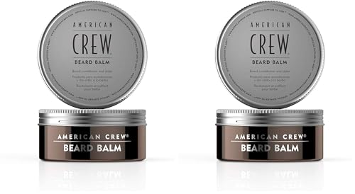 AMERICAN CREW Beard Balm, Conditioner & Styler, Sweet Almond Oil, Shea Butter, 2.1 Fl Oz (Pack of 2)