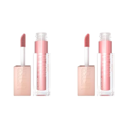 MAYBELLINE Lifter Gloss Hydrating Lip Gloss with Hyaluronic Acid, High Shine for Plumper Lips, Opal & Reef Shades, 0.18 Ounce Each