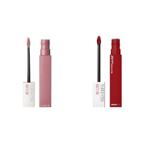 MAYBELLINE Super Stay Matte Ink Liquid Lipstick Set - Dreamer Warm Pink & Exhilarator Ruby Red