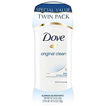 Original Clean Anti-Perspirant Deodorant Twin Pack Dove Deodorant Stick Women 2 x 2.6 oz (Pack of 3)