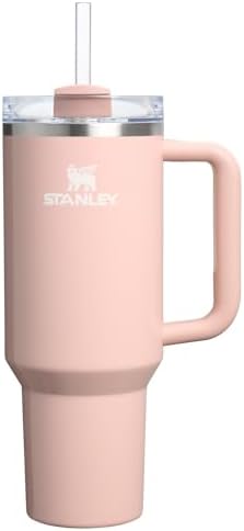 STANLEY Quencher H2.0 Tumbler with Handle and Straw 40 oz | Flowstate 3-Position Lid | Cup Holder Compatible for Travel | Insulated Stainless Steel Cup | BPA-Free | Peach Whip Gloss