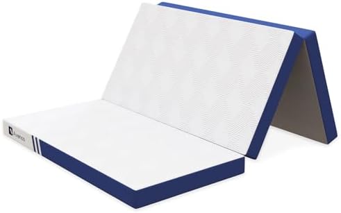 Avenco Trifold Mattress, 4 Inch Folding Mattress Queen Size, Memory Foam Foldable with Removable Cover & Detachable for Floor Bed, Camping, Guest