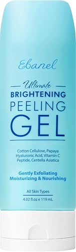 Ebanel Exfoliating Face Scrub Peeling Gel, Brightening Moisturizing Cleanser, Dead Skin Remover for Face, Exfoliating Facial Wash with Centella, Hyaluronic Acid, Vitamin C & E