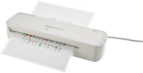 Amazon Basics 9-Inch Thermal Laminator Machine, White