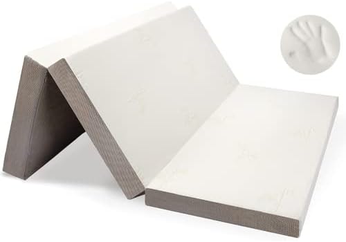 Milliard Trifold Mattress, Full Size, 6 inch, Portable Foldable Mattress Full with Memory Foam & Washable Cover, Tri-Folding Floor Bed, Camping, Fold Up Guest Bed, RV Travel, Sleepovers, 75" x 52"