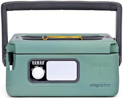 Presto 06016 6-Quart Nomad Traveling Slow Cooker, Locking Lid, Dry Erase Board, Green